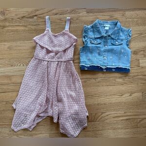 Emily West Girls Casual Dress with Vest size small